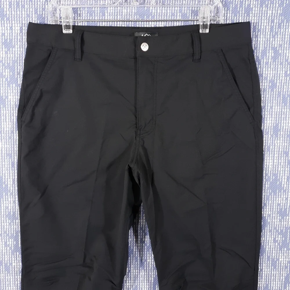 REI Hiking Pants Mens 36 x 30 Regular Fit Black Flat Front